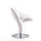 Manhattan Comfort Curl Swivel Accent Chair in Cream and Polished Chrome AC040-CR - alternate 6